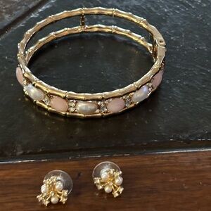 Lilly Pulitzer Via Parisian Bangle Bracelet And Señorita Stud Earrings